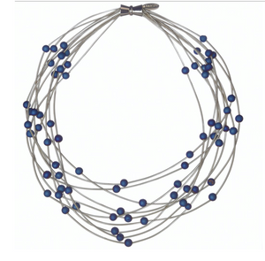 Layer Necklace With Blue Geode