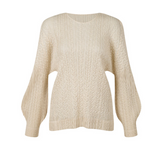 Light Beige Cable Stitch Top