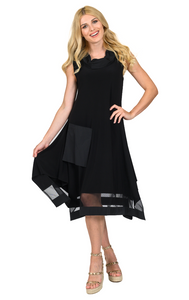 A-Line Swing Black Dress