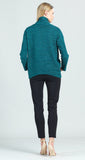 Ribbed Soft Turtleneck Sweater W/Ribbed Hem