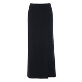 Watashi Black Wool Skirt