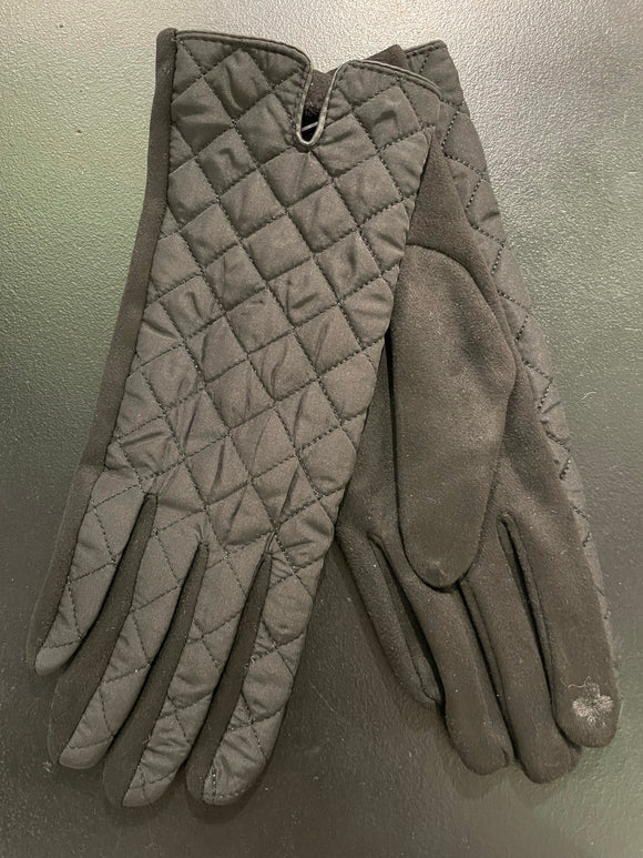 Black Quilted Gloves