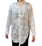 Marella White Embroidered Linen Shirt