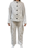 White Grey Linen Man Pant