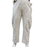 White Grey Linen Man Pant