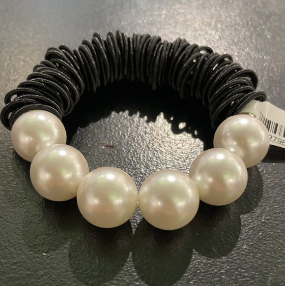 Spring Ring Bracelet Mother of Pearl Beads