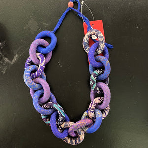 Vintage Silk Kantha Chain Necklace