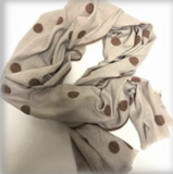 Polka Dots Cashmere Blend Woven Scarf