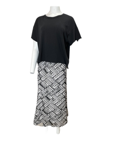 Bias Skirt Block Print