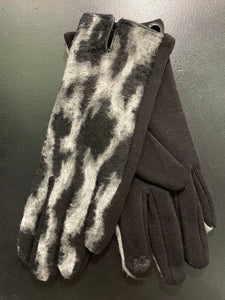 Gray Leopard Gloves