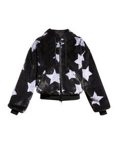 Stars Reversible Faux Fur Jacket