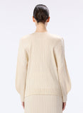 Light Beige Cable Stitch Top