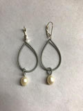 Teardrop Earrings  with Freshwater Pearl
